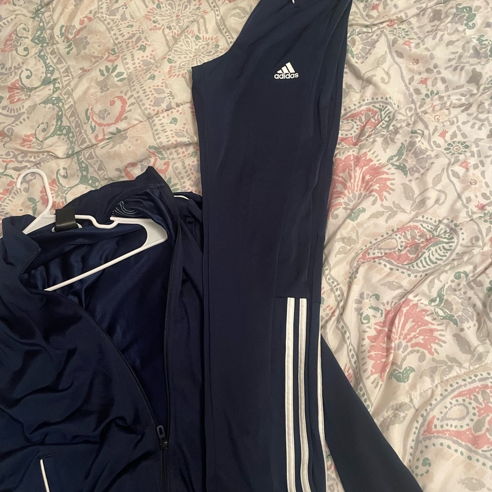 Women adidas sweatsuit navy color